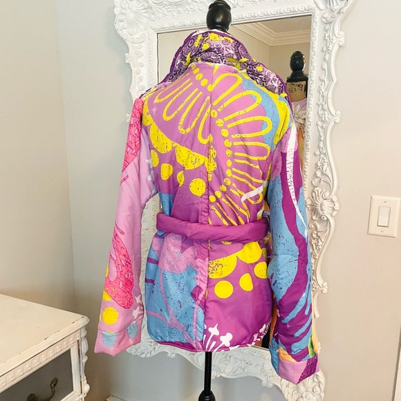 SALE TINKERBELL Neverland Handmade Reconstructed Comforter Belted Jacket - Picture 6 of 8